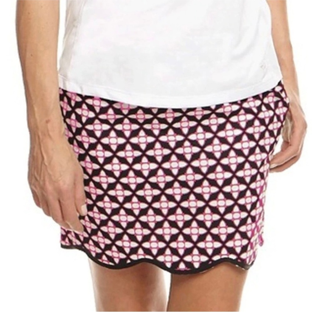 GOLFTINI FIERCE SKORT SHORT SKIRT PINK BLACK PRINT 4